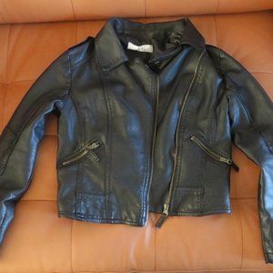 Cute Faux Leather Moto Jacket